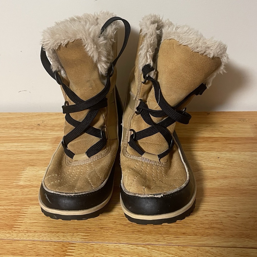 SOREL Tivoli II Tan Suede Waterproof Lined Winter Boots NL2089-373 Womens 9 - Picture 2 of 7